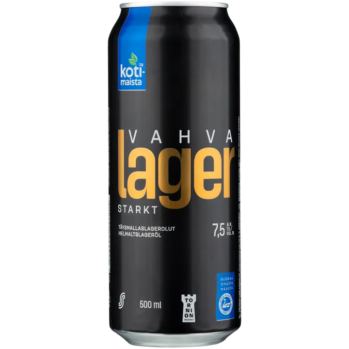 Kotimaista vahva lager olut 7,5% 0.5l