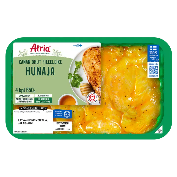 Atria kanan ohut fileeleike hunaja 650g