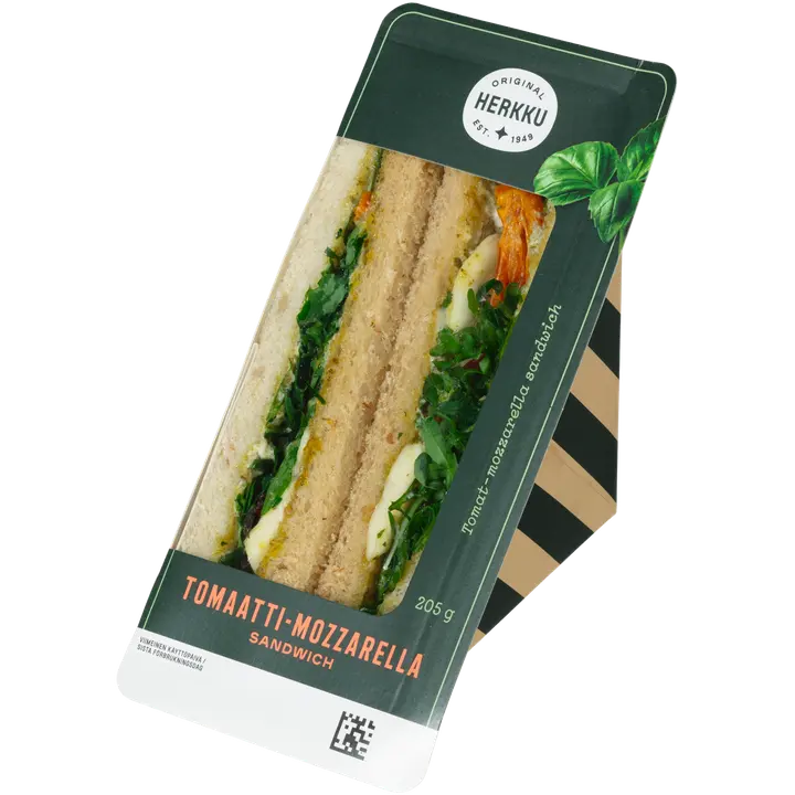 Herkku tomati ja Mozzarella juustuga võileib, 205 g