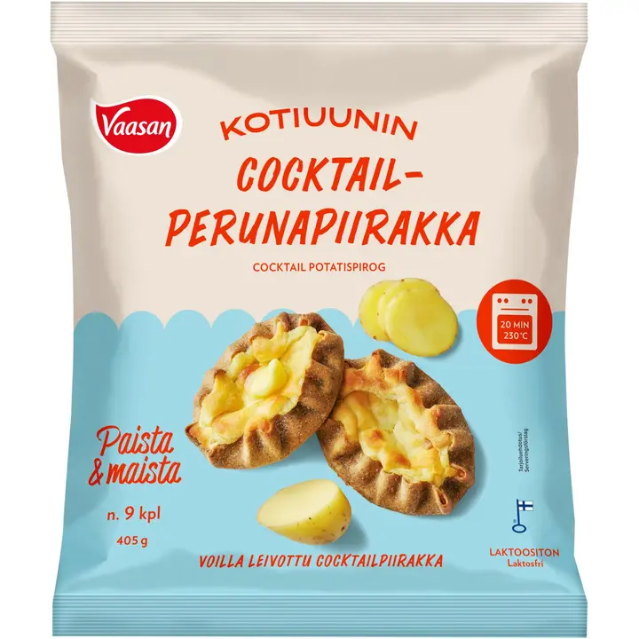 Vaasan Kotiuunin Cocktail-perunapiirakka 9x45g