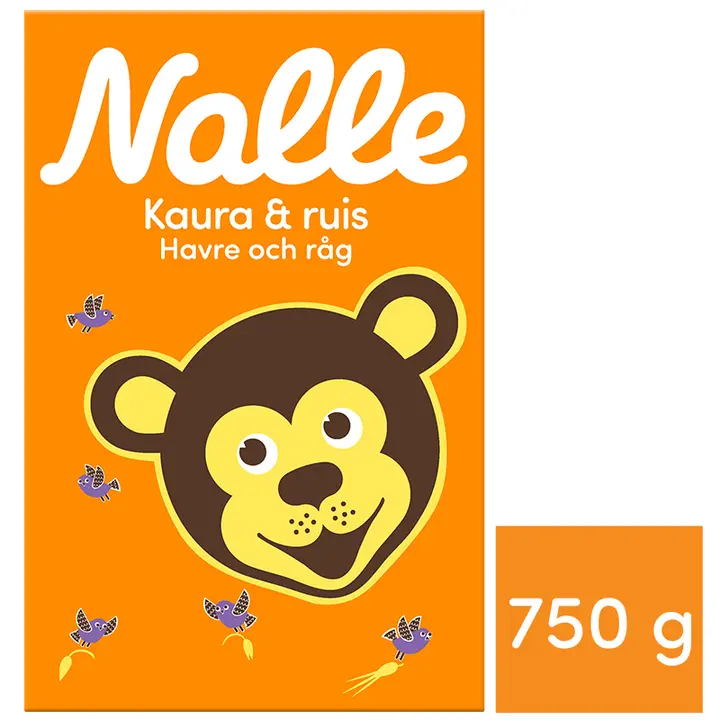 Nalle 750g kaura&ruis täysjyväkaurahiutale ja ruislese