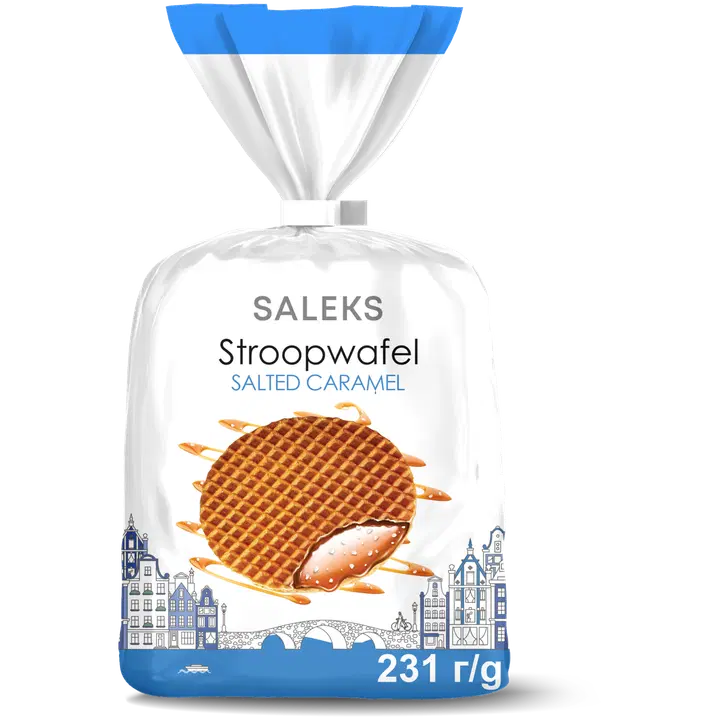 Saleks vahvel stroopwafel soolakaramelli 231g