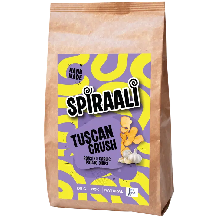 Spiraalisipsi Tuscan Crush käsintehdyt perunasipsit