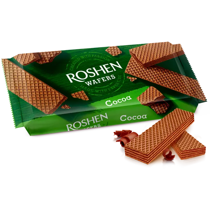 Roshen vahvlid kakaomaitselise kreemiga 216g