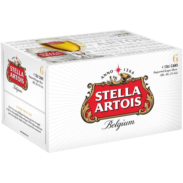 Stella Artois 5% 0,33L CAN 6-PACK