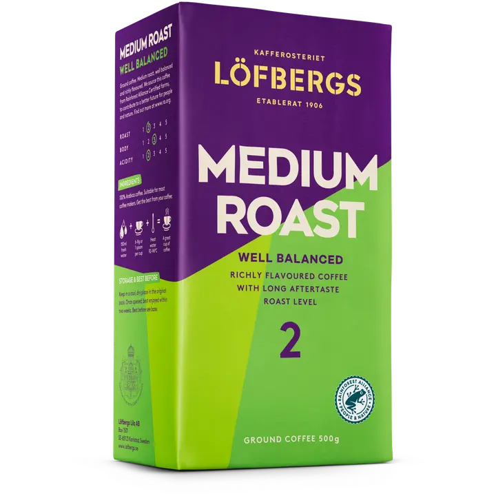 Löfbergs Medium Roast Suodatinkahvi 500 g Rainforest alliance