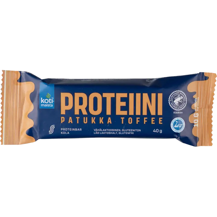 Kotimaista proteiinipatukka toffee 40 g