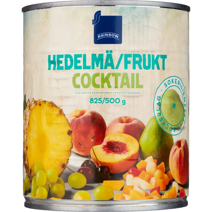 Rainbow hedelmäcocktail sokeriliemessä 825/500 g
