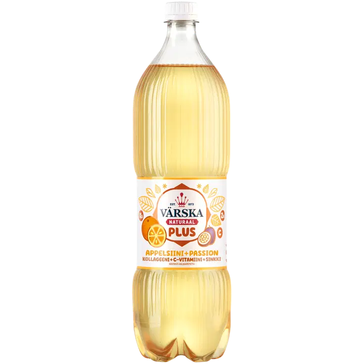 Värska Naturaal Plus Appelsiini-Passion kollageeni + C-vitamiini+sinkki 1,5L