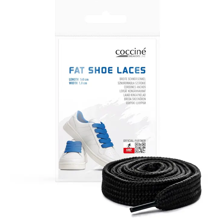 Cocciné fat shoe laces kengännauhat 120cm black