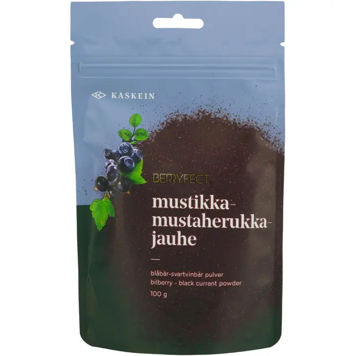 Kaskein Marja Berryfect ilmakuivattu Mustikka-mustaherukkajauhe 100g