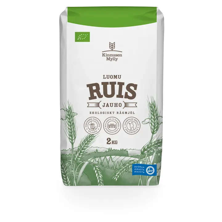 Kinnusen Mylly 2kg Luomuruisjauho