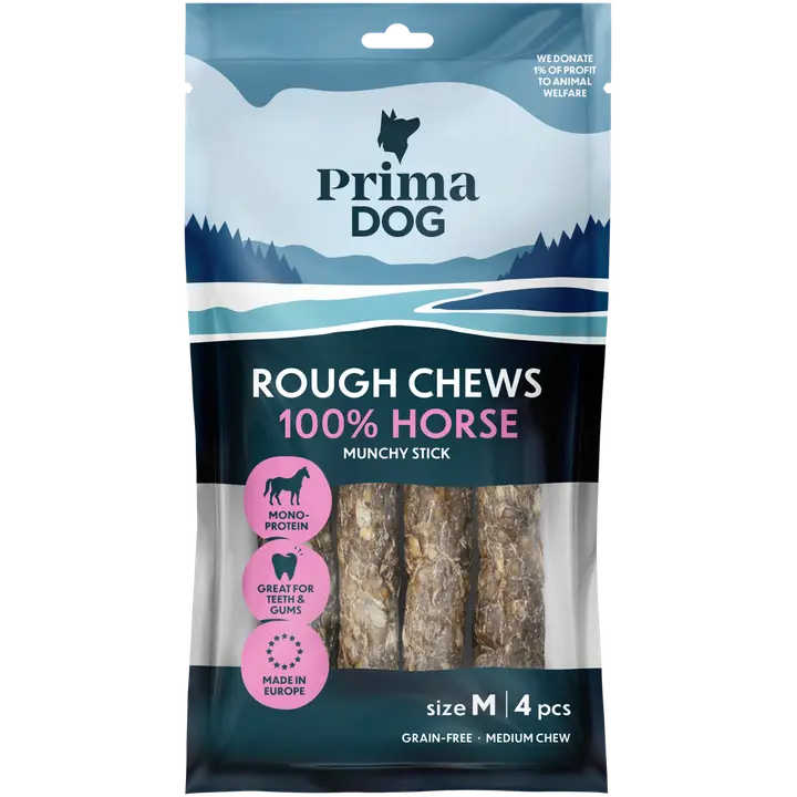 PrimaDog Rough Chews Hevonen rouhepatukka M 12 cm 112 g