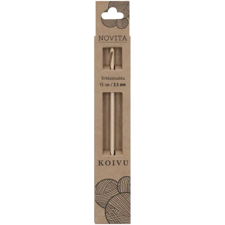 Novita Virkkuukoukku koivu 15 cm 3,5 mm