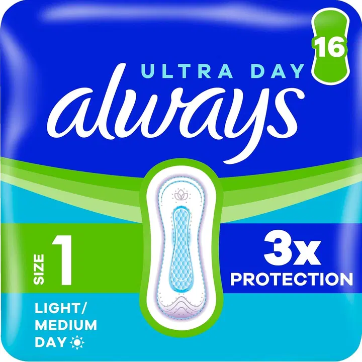 Always 16kpl Ultra Day Light/Medium S1 terveysside