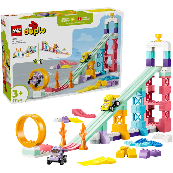 LEGO® DUPLO Town 10478 3-i-1 Kreativa ramper med fordon