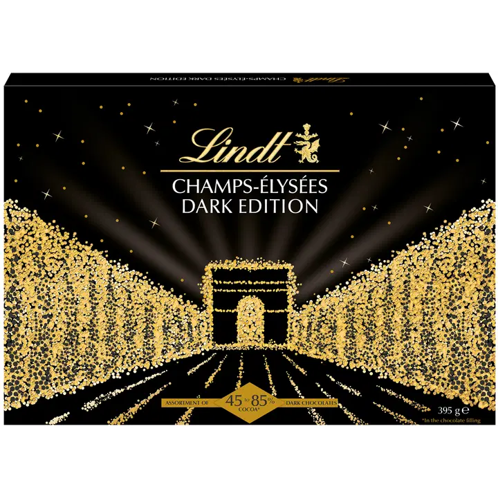 Lindt CHAMPS ELYSÉES valikoima hienoja tummasuklaakonvehteja 395g