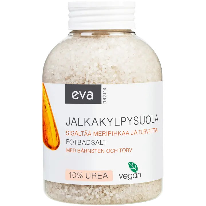 Eva Natura Jalkakylpysuola, sisältää meripihkaa ja turvetta