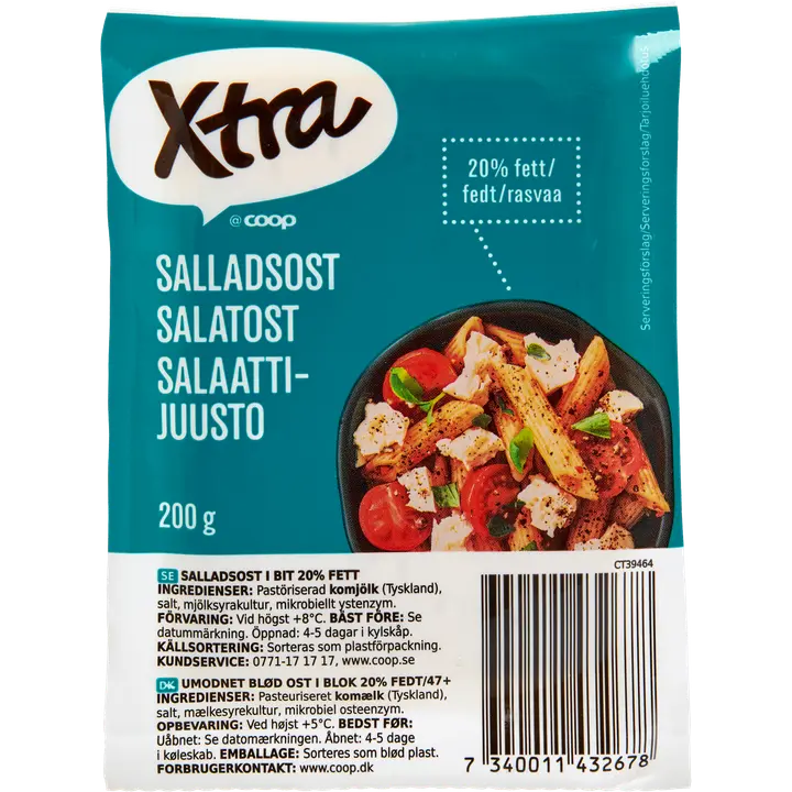 Xtra salaattijuustopala 20% rasvaa 200 g