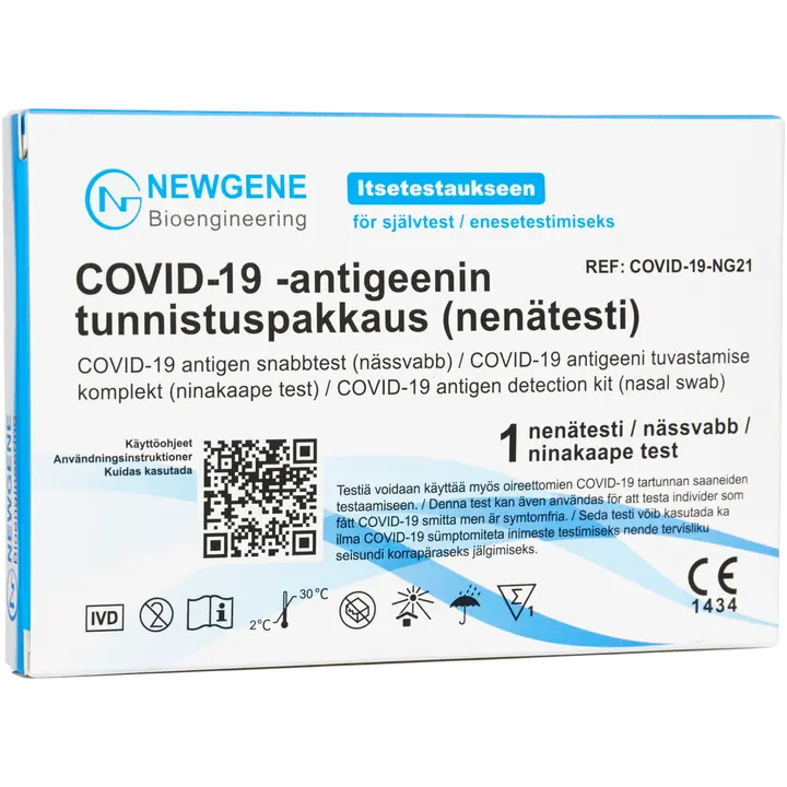 NEWGENE COVID-19 Antigeeni tunnistuspakkaus (nenätesti) 1kpl