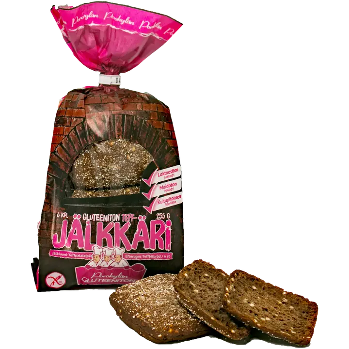Porokylän Leipomo Teff Jälkkäri 6 kpl / 255 g jälkiuuni Teffpalaleipä gluteeniton.