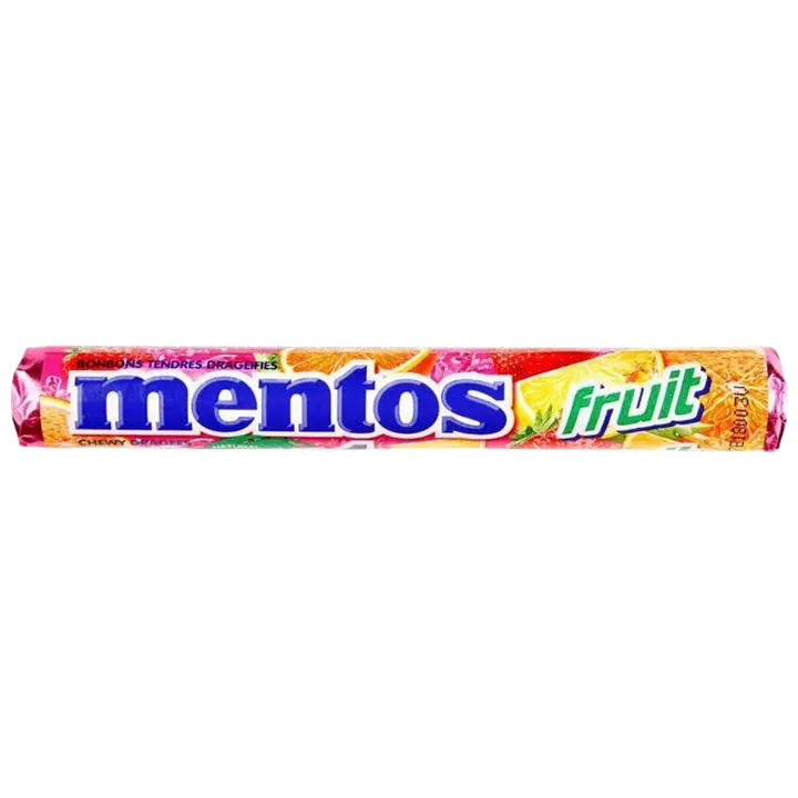 Mentos puuviljamaitseline nätsukomm 38 g