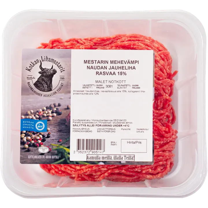 Kotkan lihamestarit mestarin mehevämpi naudan jauheliha 0,5 kg