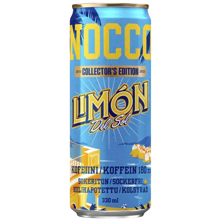 NOCCO BCAA Limón Del Sol hiilihapotettu energiajuoma 330ml
