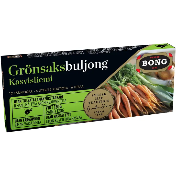 Bong kasvisliemikuutiot 12-pack 120g