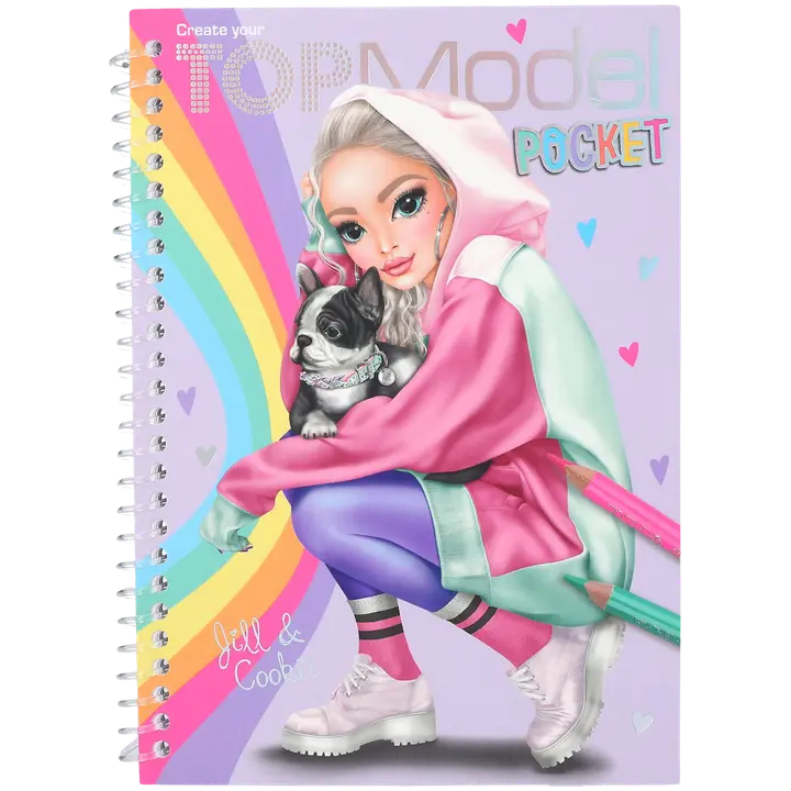 TOPModel Taskuvärityskirja Jill & Cookie