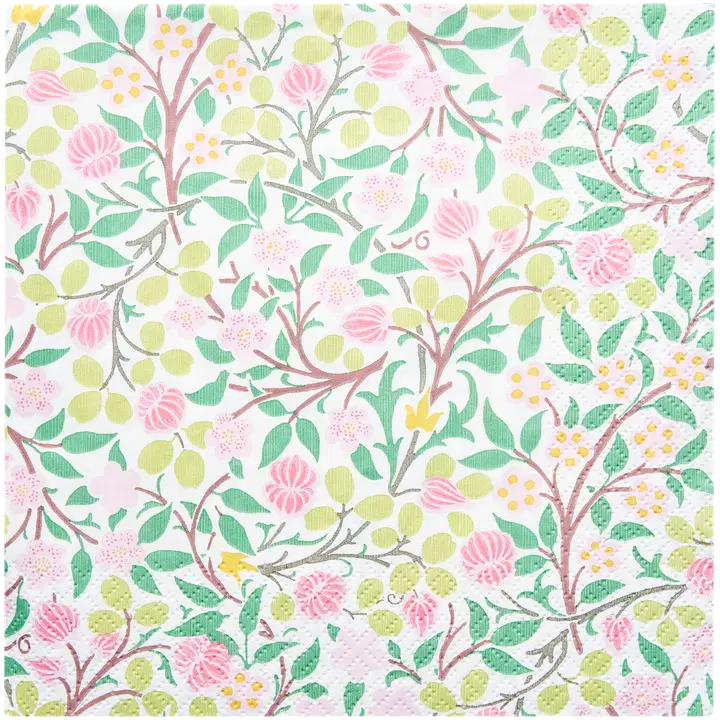 William Morris Clover vaaleanpunainen lautasliina 20kpl/24cm