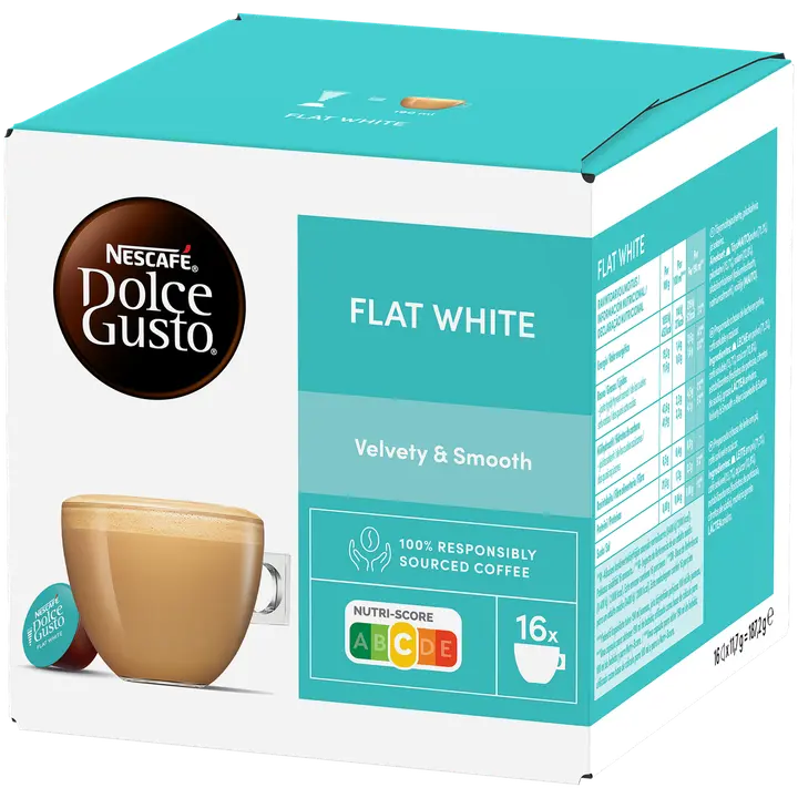 Nescafé Dolce Gusto 16kaps/187,2g Flat white maitokahvikapseli