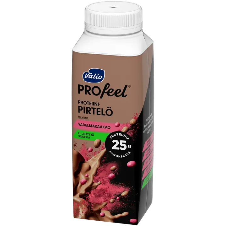 Valio PROfeel® proteiinipirtelö 2,5 dl vadelmakaakao laktoositon