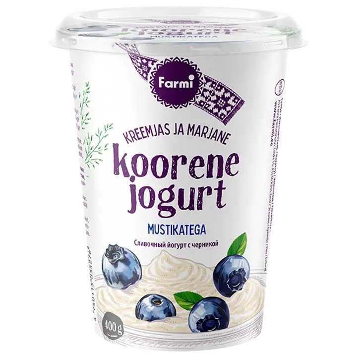 Farmi Koorene mustikajogurt, 400 g