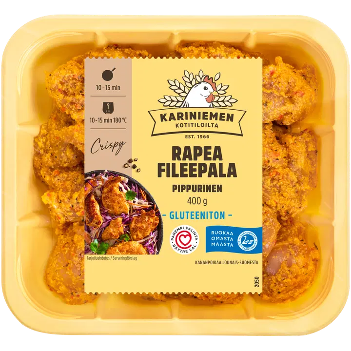 Kariniemen Kananpojan Rapea fileepala pippurinen 400 g