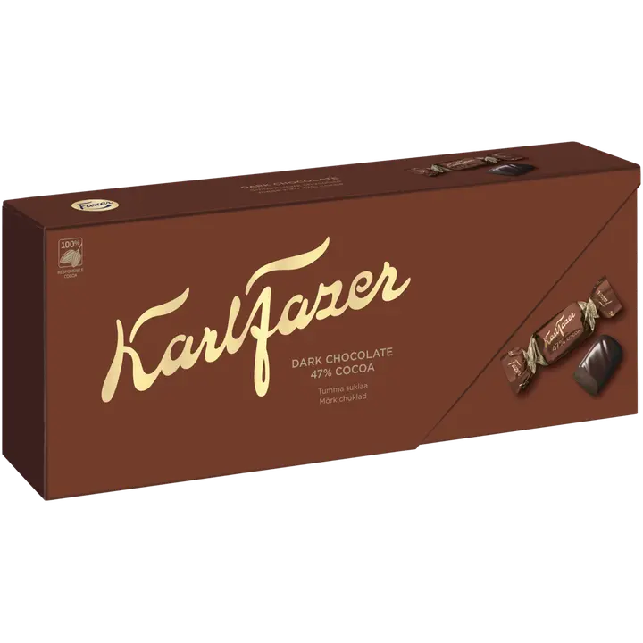 Karl Fazer Tumma suklaa  47%suklaakonvehteja 270g