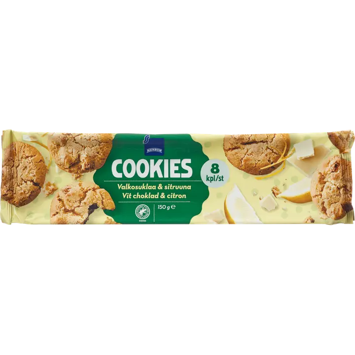 Rainbow Cookies valkosuklaa ja sitruuna 150 g