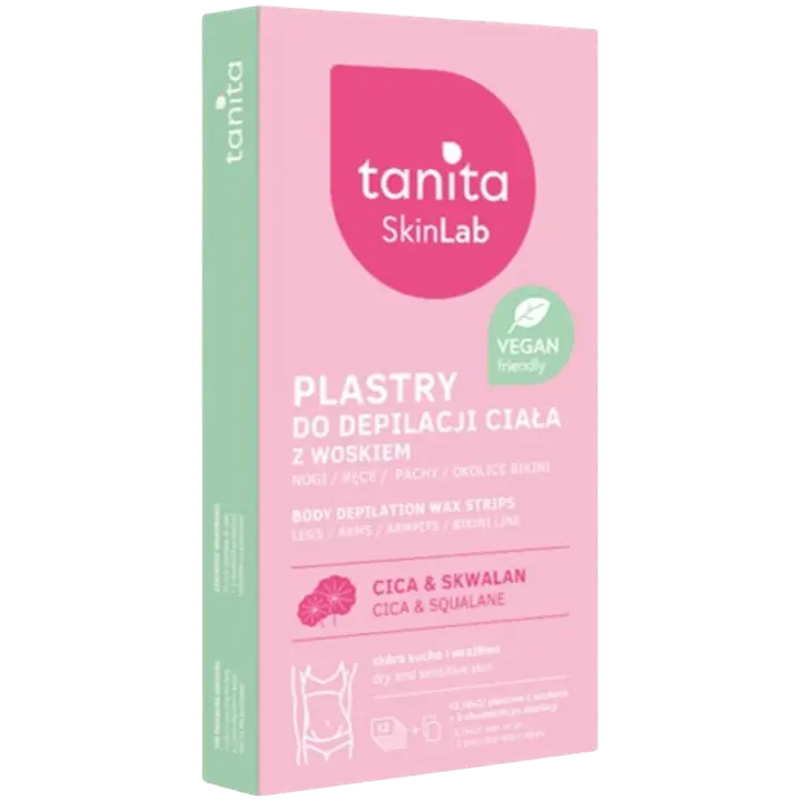 TANITA Hair Removal Wax Strips For Body Cica&Squalane Vegan 6x2pcs
