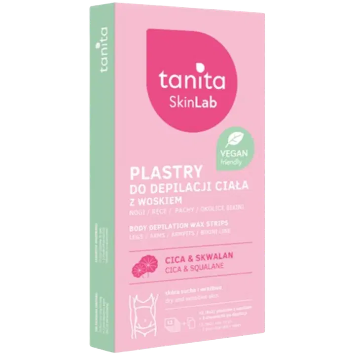 TANITA Hair Removal Wax Strips For Body Cica&Squalane Vegan 6x2pcs