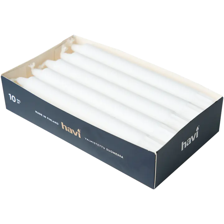 Kroonküünal Havi valge 20cm 10tk