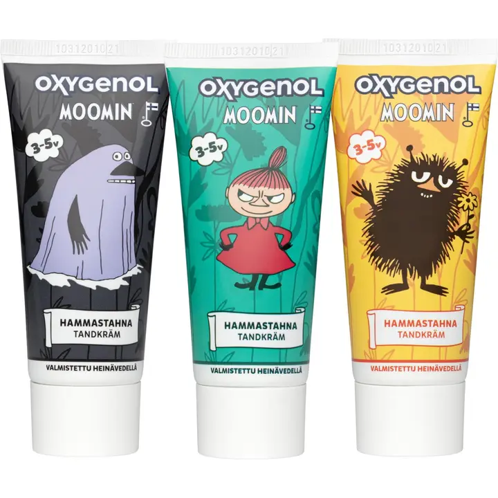 Oxygenol Muumi 50ml 3-5-vuotiaat ksylitoli fluorihammastahna