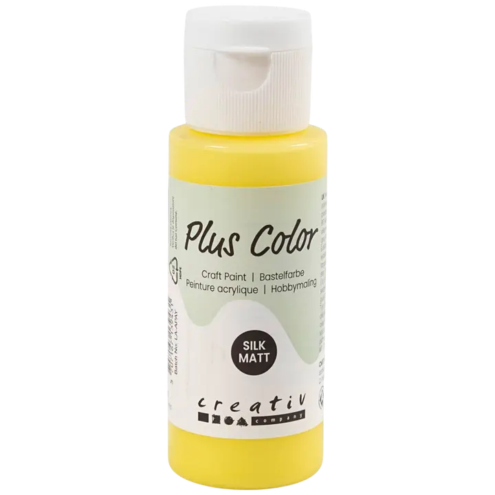 Plus Color askartelumaali 60 ml keltainen