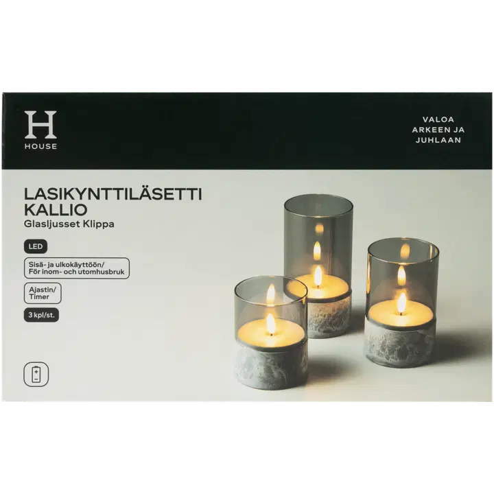 House LED-glasljusset Klippa 3 delar