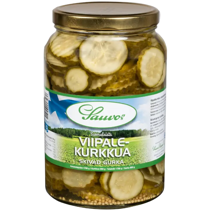Sauvon 1700/850 g viipaloituja kurkkuja mausteliemessä