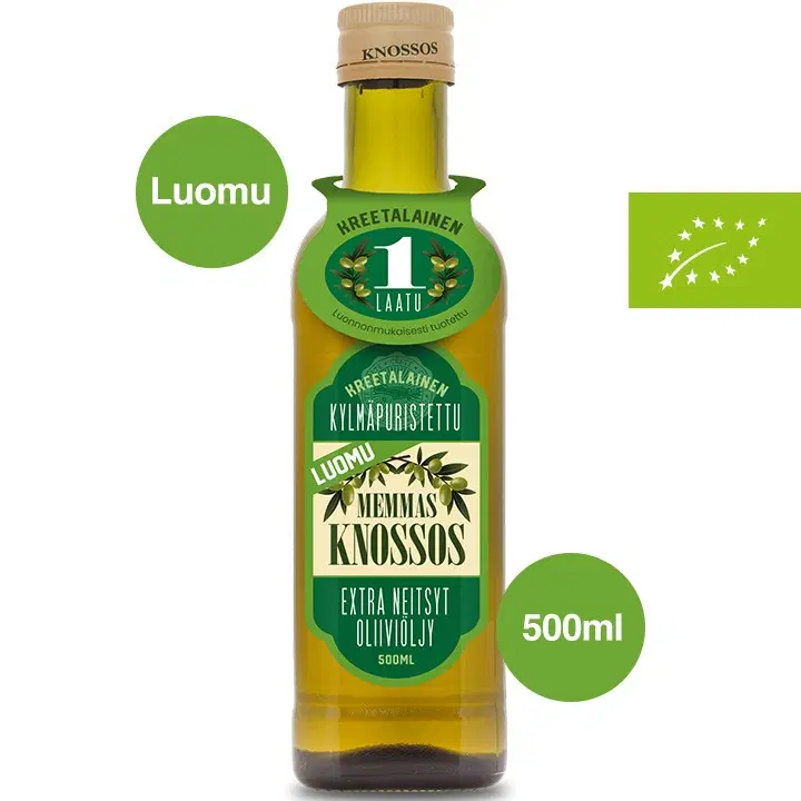 Memmas Knossos Luomu Extra Neitsytoliiviöljy 500 ml