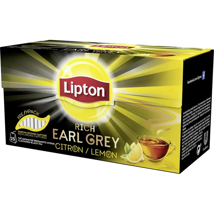 Lipton 25ps Lemon Rich Earl Grey musta tee