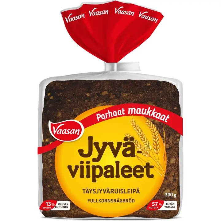 Vaasan Parhaat Maukkaat Jyväviipaleet 300 g ruisleipä