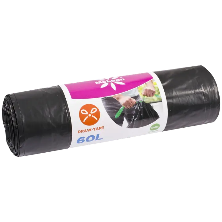 Mclean prügikott nööriga 60l 10tk must