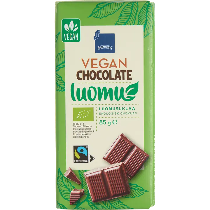 Rainbow 85g vegaaninen luomusuklaa