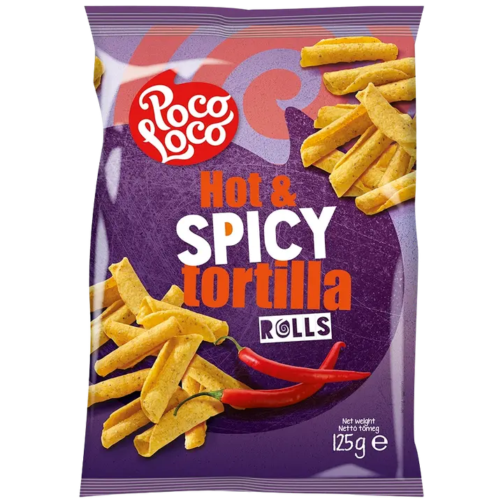 Poco Loco Rolls maisisnäkk vürtsikas 125 g